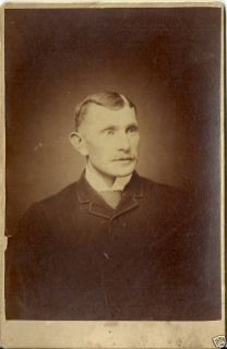 Antique Victorian Cabinet Photo of Man Coatesville PA