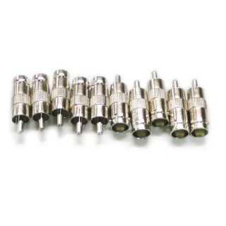 New 10Pcs BNC Female TO RCA Male Plug COAX Adapter Connector