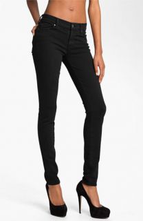 7 For All Mankind® Slim Illusion Overdyed Skinny Stretch Jeans (Black)