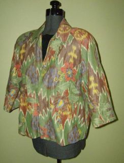 Coldwater Creek Embroidered Jacket Petite L 14 16 PL