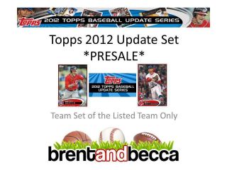COLORADO ROCKIES 2012 Topps Update Baseball MASTER TEAM SET with