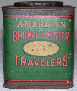 Antique Collectible Tin American Bronze Twister Travelers