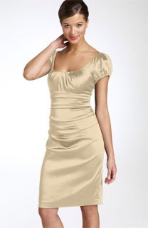Suzi Chin for Maggy Boutique Ruched Satin Dress