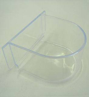 Lot of 4 Bird Cage Seed Water Feeder Cup 4XC8054 Clear Plastic Cup
