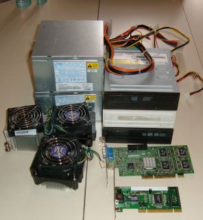 Lot of PC Desktop Components opitical drives PSUs CPU Fans Cards