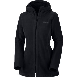 Columbia Womens L Benton Spring Long Fleece Hooded Jacket Thick and