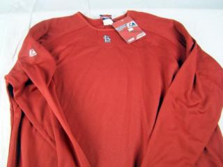Mens St Louis Cardinals Cooperstown Therma Base Fleece New Size SM Med