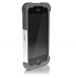 Ballistic SG Shell Gel Rugged Case for iPhone 5, Charcoal Gray / White