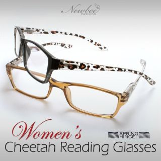 Cheetah Print Reading Glasses Readers Computer Use Spring Hinge