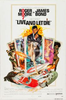 Live and Let Die 1973 Roger Moore 007 James Bond 1 Sheet