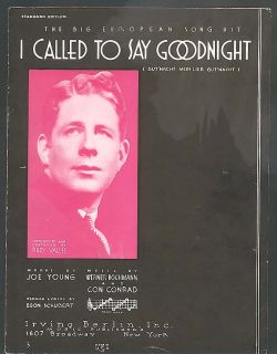  music by Werner Bochmann and Con Conrad, as featured by Rudy Vallee