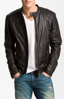DIESEL® Leide Extra Trim Fit Crinkled Leather Jacket