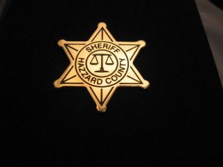  Hazzard Sheriff Mini Gold Badge Tie Clip RARE Rosco P Coltrane