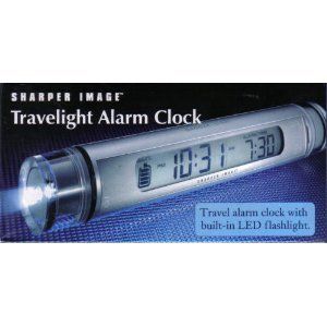 Sharper Image Travel Alarm Clock and Flashlight MI102