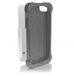 Ballistic SG Shell Gel Rugged Case for iPhone 5, Charcoal Gray / White