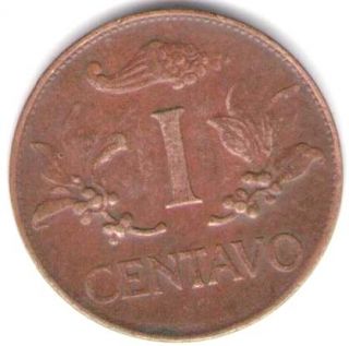 Colombia Coin Medal Rotation 1 Centavo 1960 Scarce XF