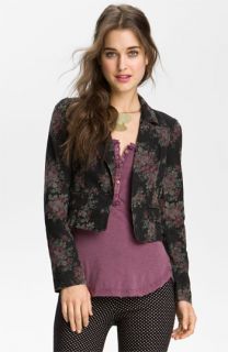 Free People Floral Crop Blazer