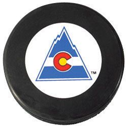 Colorado Rockies NHL Team Logo Throwback Hockey Puck