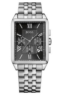 BOSS Black Rectangular Case Chronograph Bracelet Watch