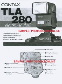 Contax TLA 280 Electronic Flash Instruction Manual