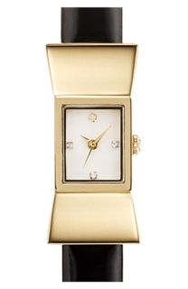 kate spade new york square leather strap watch