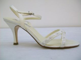 coloriffics women s tiffany ivory satin sandal 7m