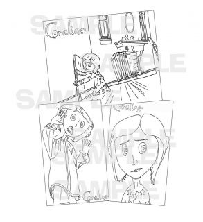 Coraline Birthday Party Activity Coloring Pages Favors