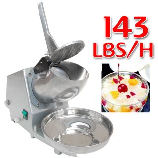 143 lbs h Ice Shaver Machine Snow Cone Maker Shaved Icee Hand Push