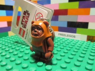 Lego Star Wars Wicket Minifigure Keychain w Tags Attached