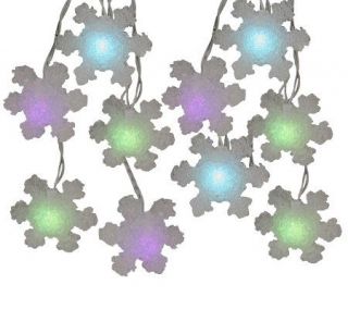 10 Light Color Changing Snowflake Light Set bySterling —