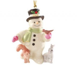 Lenox 2009 Snowy Friends Snowman Ornament —