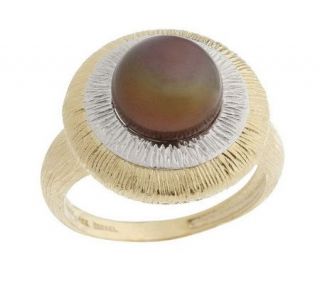 Adi Paz Bark Texture and Cultured FreshwaterPearl Ring, 14K Gold