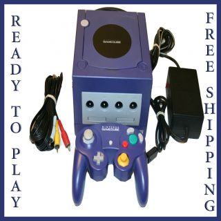   Purple Nintendo Gamecube System Console W Controller Ready To Play