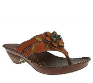 Spring Step Style Linda Leather Thong Sandals —