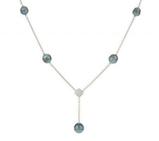 Honora Tahitian Cultured Pearl & 1/10 ct tw Diamond Necklace