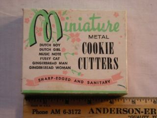 vintage miniature metal cookie cutters