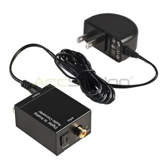  Optical Coax Coaxial Toslink to Analog RCA Audio Converter