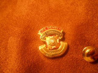 10 Krart Gold Diamond vintage pin Past Commander pin from VFW