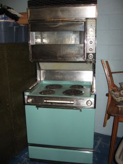   CENTURY MODERN GENERAL ELECTRIC GE AMERICANA ELECTRIC STOVE 2 OVENS