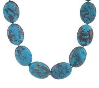 Tina Segal Sterling Oval Turquoise 18 Necklace —
