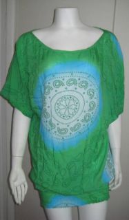 COOL CHANGE Carly $195 M L Tunic Dress Green NWT