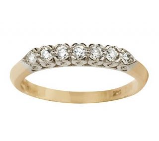AffinityDiamond 1/4 ct tw 7 Stone Anniversary Ring, 14K Gold