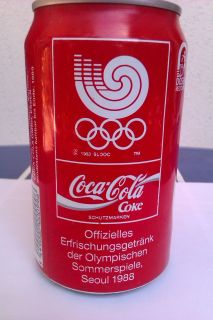 1988 COCA COLA CAN OLYMPIC GAMES SEOUL 1988 GERMAN EDITION RARE