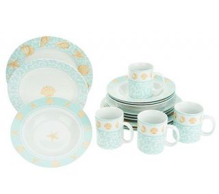 Claire Murray 16 piece By the Sea Dinnerware Set —