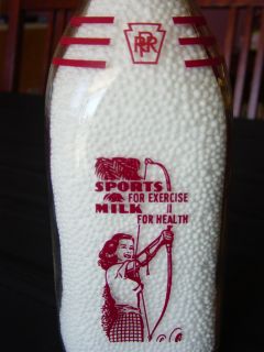 1950s PRR Cochranton PENNSYLVANIA Pa. quart R.R. dairy milk bottle