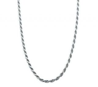 Sterling 16 Rope Chain Necklace —