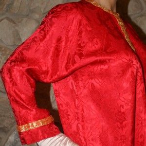 VINTAGE RED Satin SLIP DRESS CONVENT GOWN COSTUME HOLY CROSS M