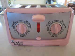  Kids Girls Pink Toaster Pretend Food Kitchen Cook Childrens Toy