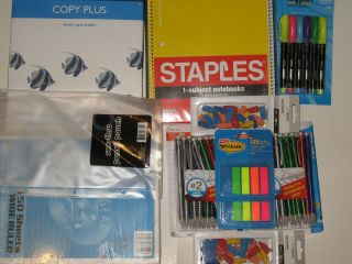 School Supplies Lot B s Notebooks Pencils Filter Paper Copy Paper Etc
