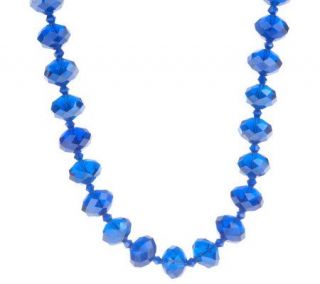 Faceted Rondel Shape Beaded 20 Adjustable Necklace —